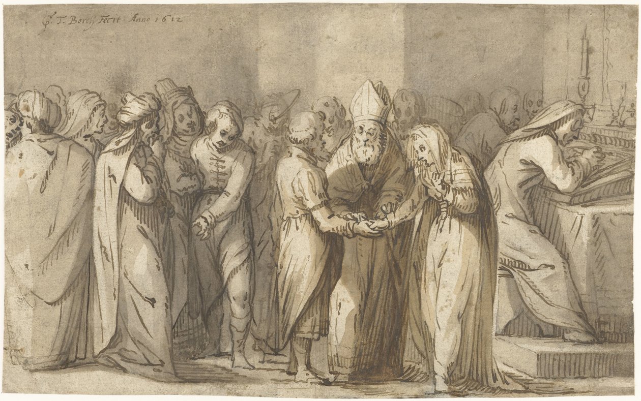 Jungfru Marias äktenskapsvälsignelse av Gerard ter Borch
