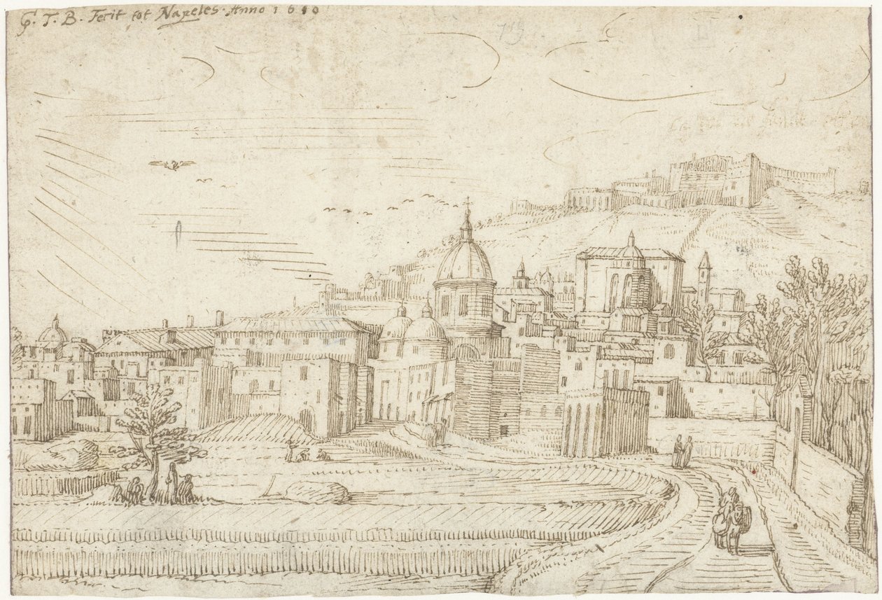 Utsikt över Neapel och Vomero av Gerard ter Borch