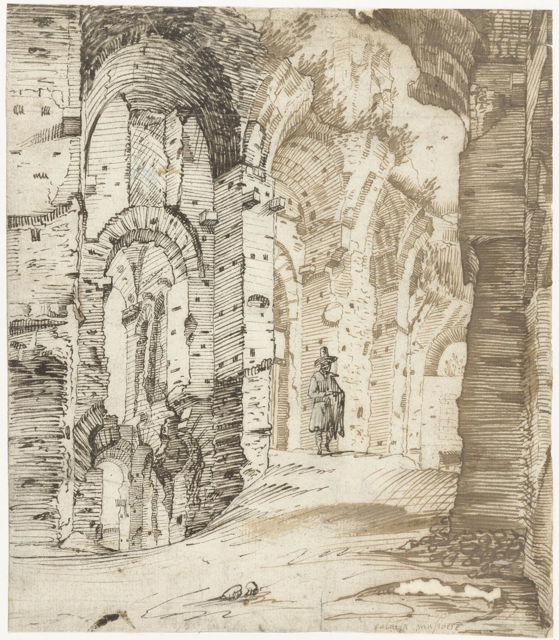 Ruinerna av palatsunderbyggnaderna av Septimius Severus, Rom av Gerard ter Borch
