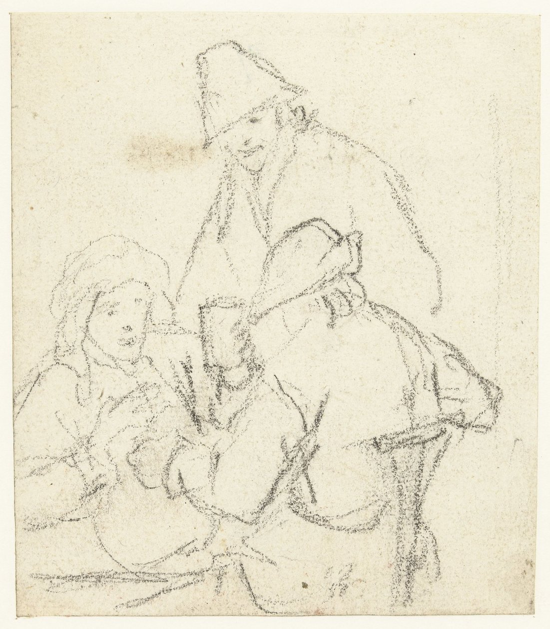Tre drickande bönder runt ett bord av Gerard ter Borch (II) (possibly)