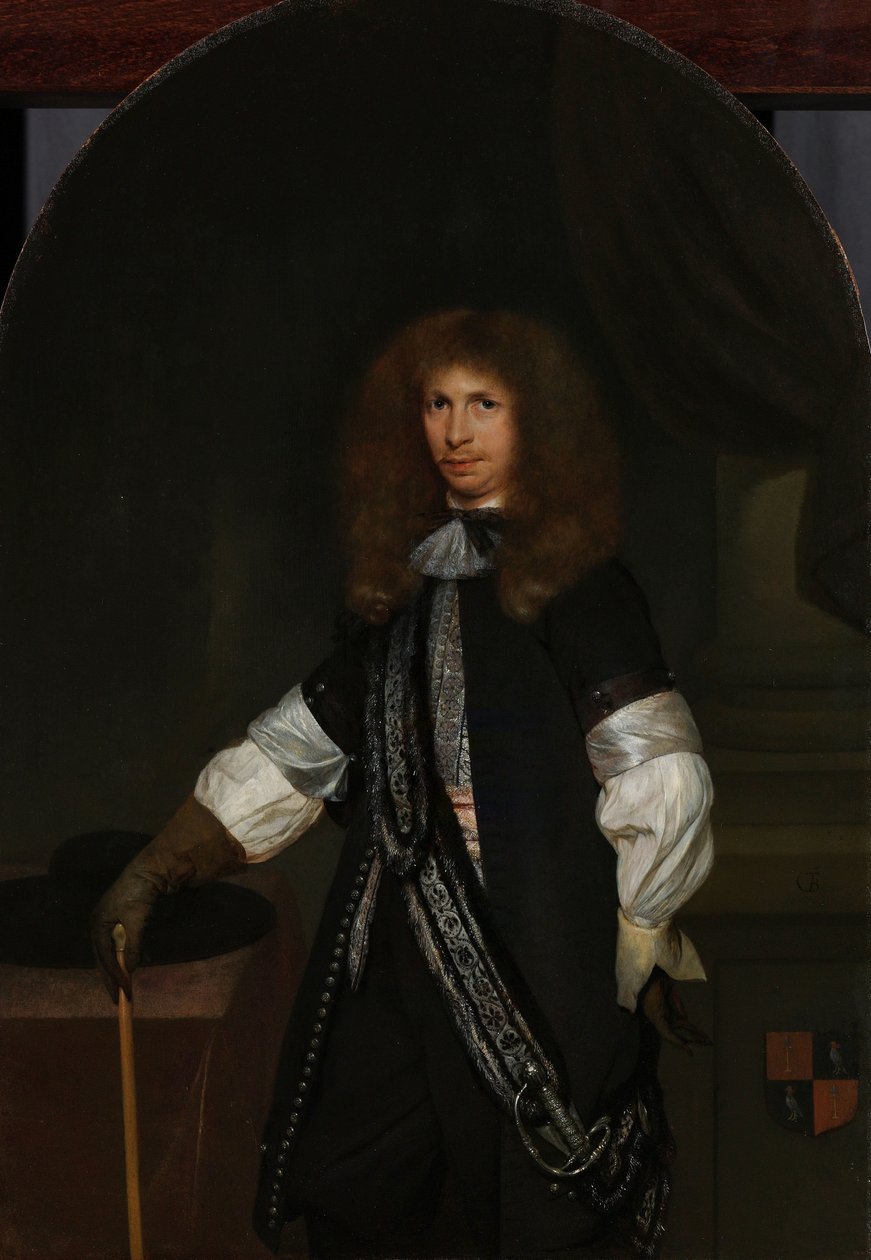 Jacob de Graeff (1642-90). I en officers uniform av Gerard ter Borch (II) (signed by artist)