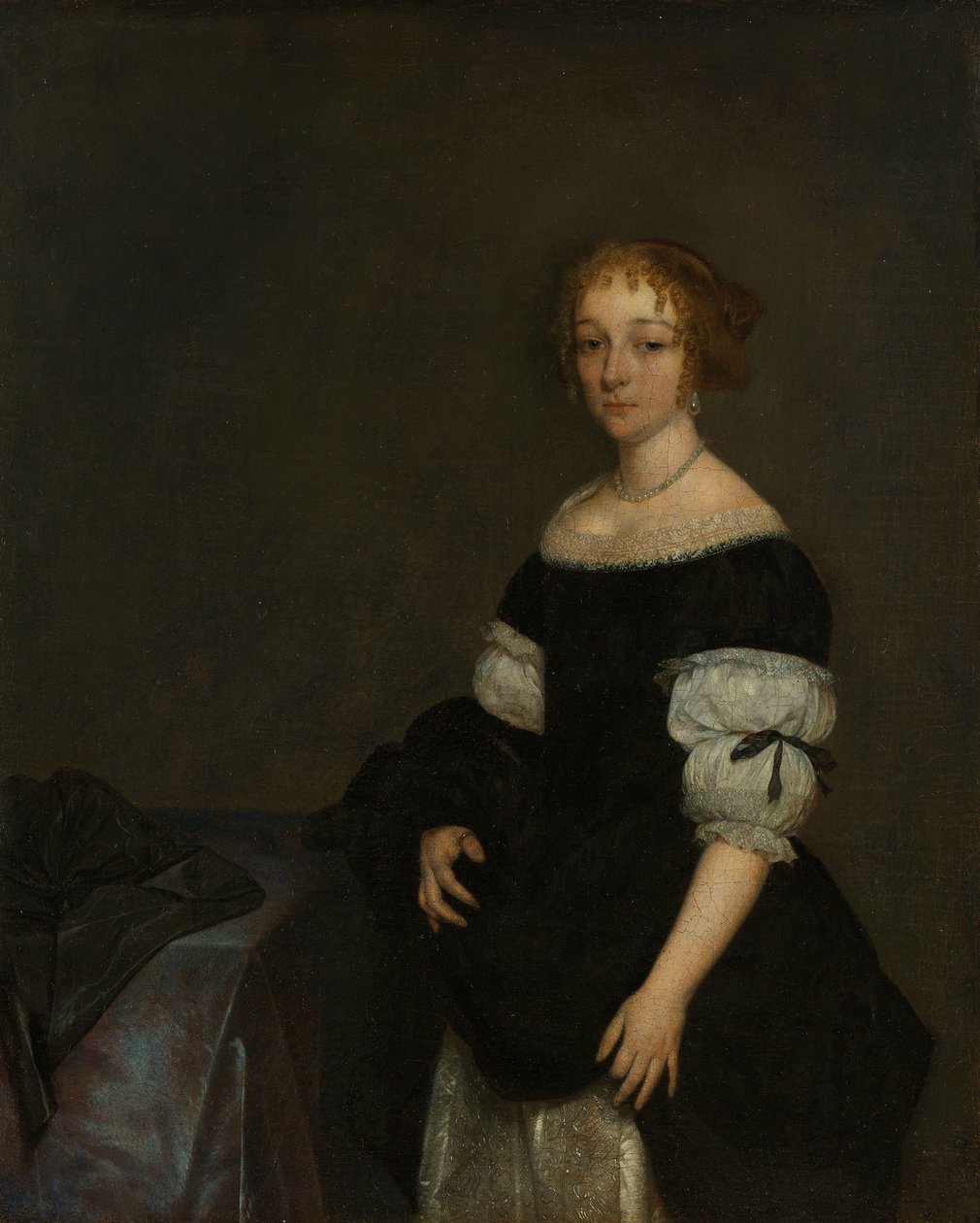 Aletta Pancras (1649-1707) Hustru till Francois de Vicq av Gerard ter Borch (II)