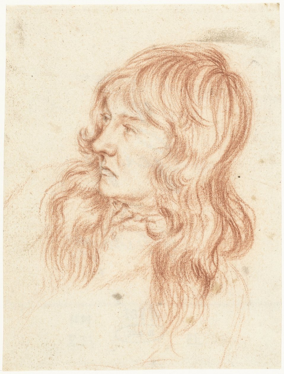 Huvudet på en ung man, till vänster av Gerard ter Borch (II)