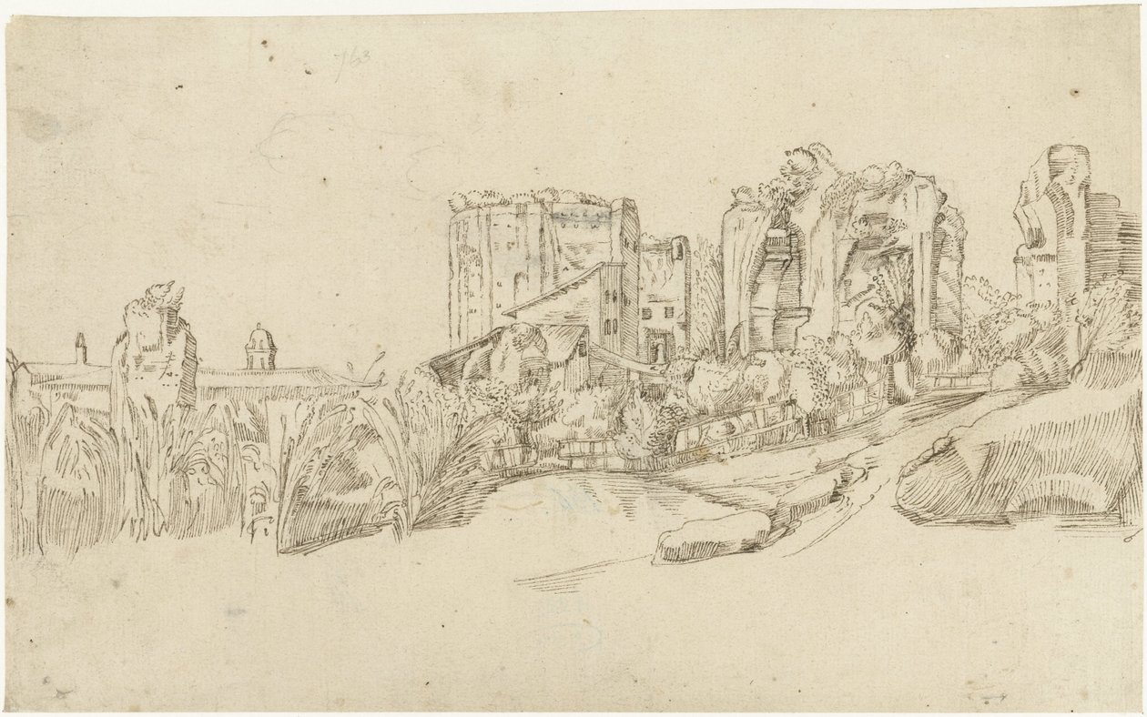 Ruinerna av Trajanus bad av Gerard ter Borch (II)