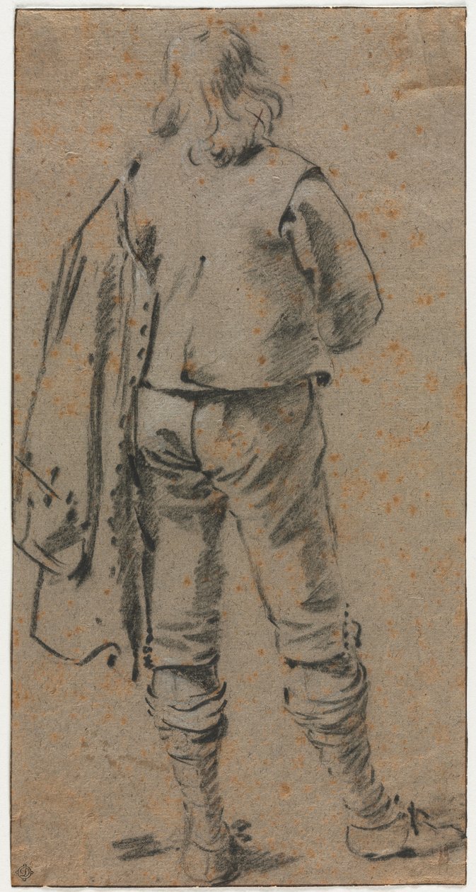En man som står sedd från baksidan av Gerard ter Borch