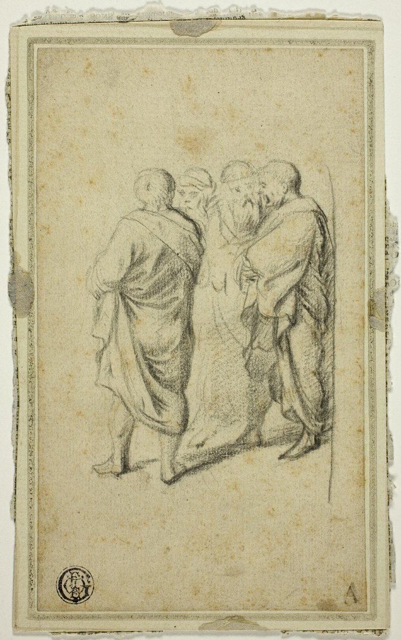 Grupp av fyra män i togas av Gerard ter Borch