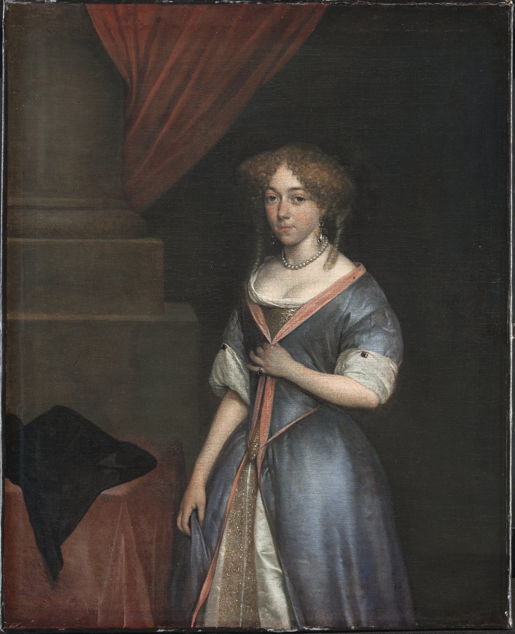 Porträtt av en dam av Gerard ter Borch