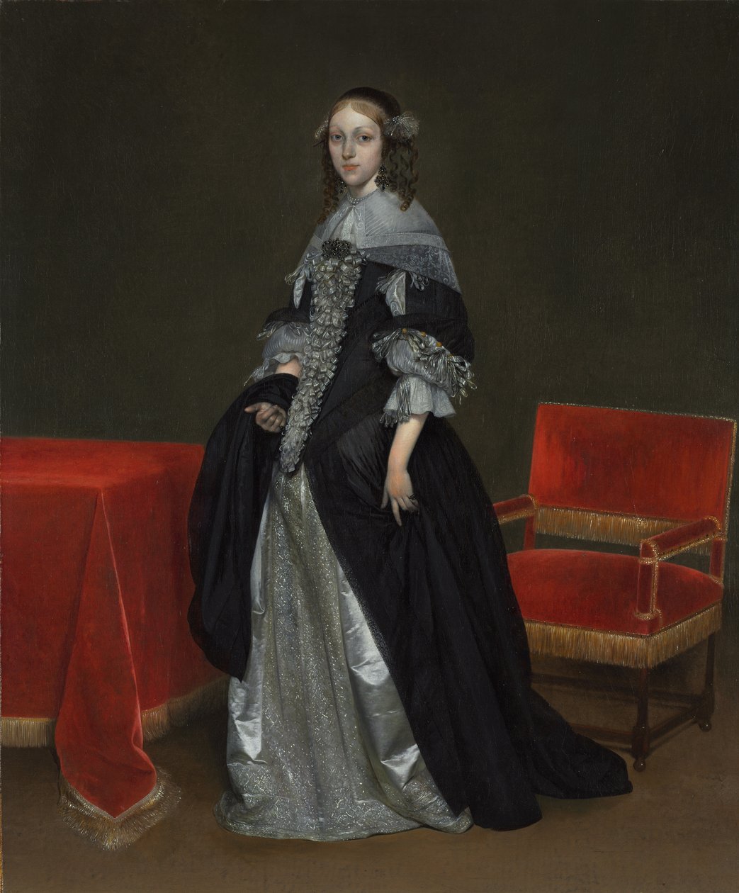 Porträtt av en kvinna, ca. 1665. av Gerard ter Borch