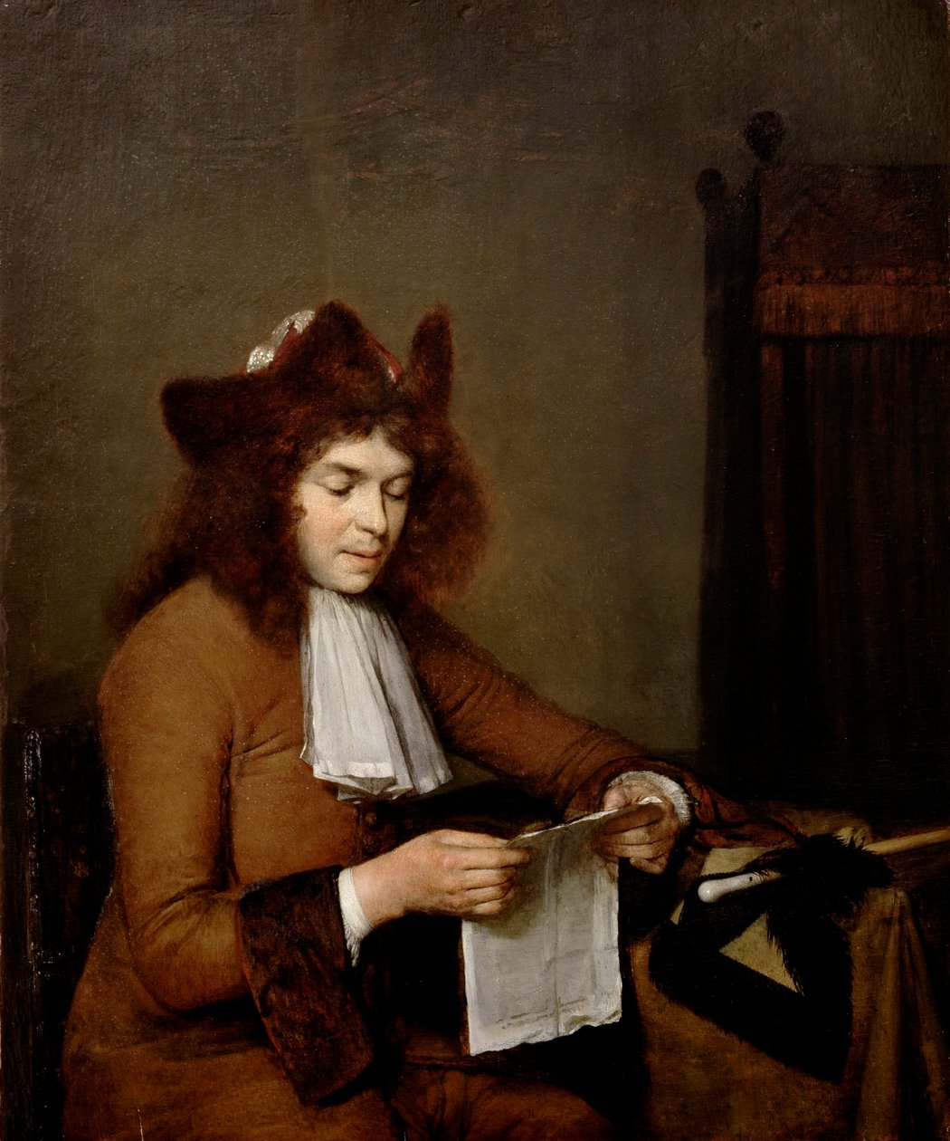 Ung man läser av Gerard ter Borch