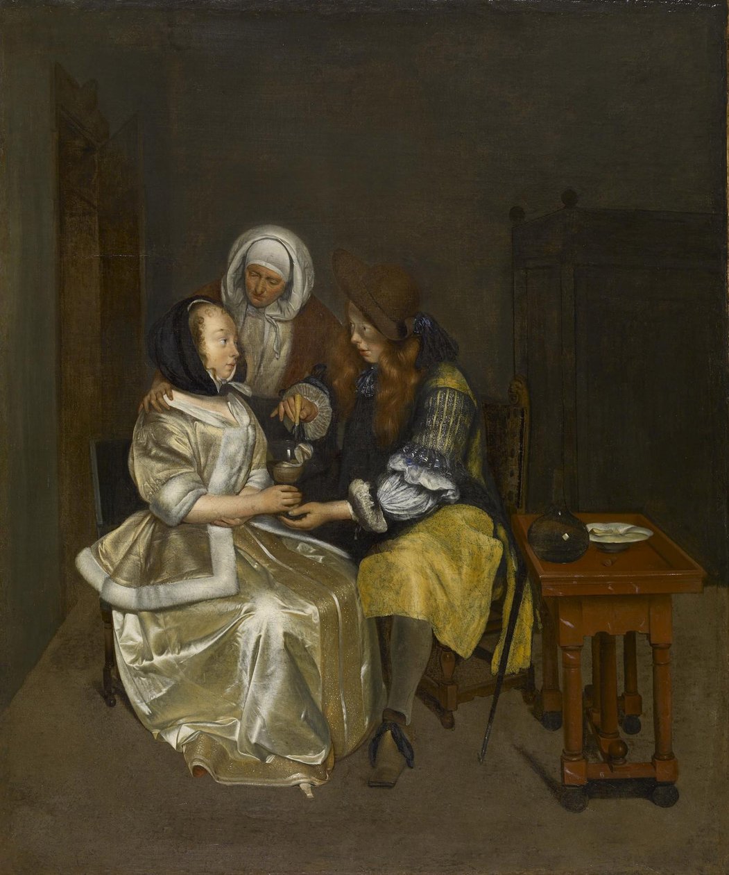 Ett glas lemonad, ca 1664 av Gerard ter Borch