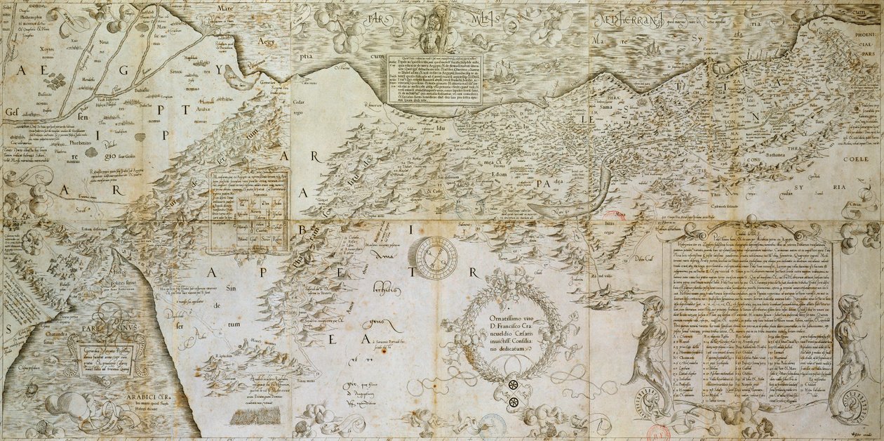 Den mest omfattande beskrivningen av det heliga landet för förståelsen av båda testamenten, 1537 av Gerardus Mercator