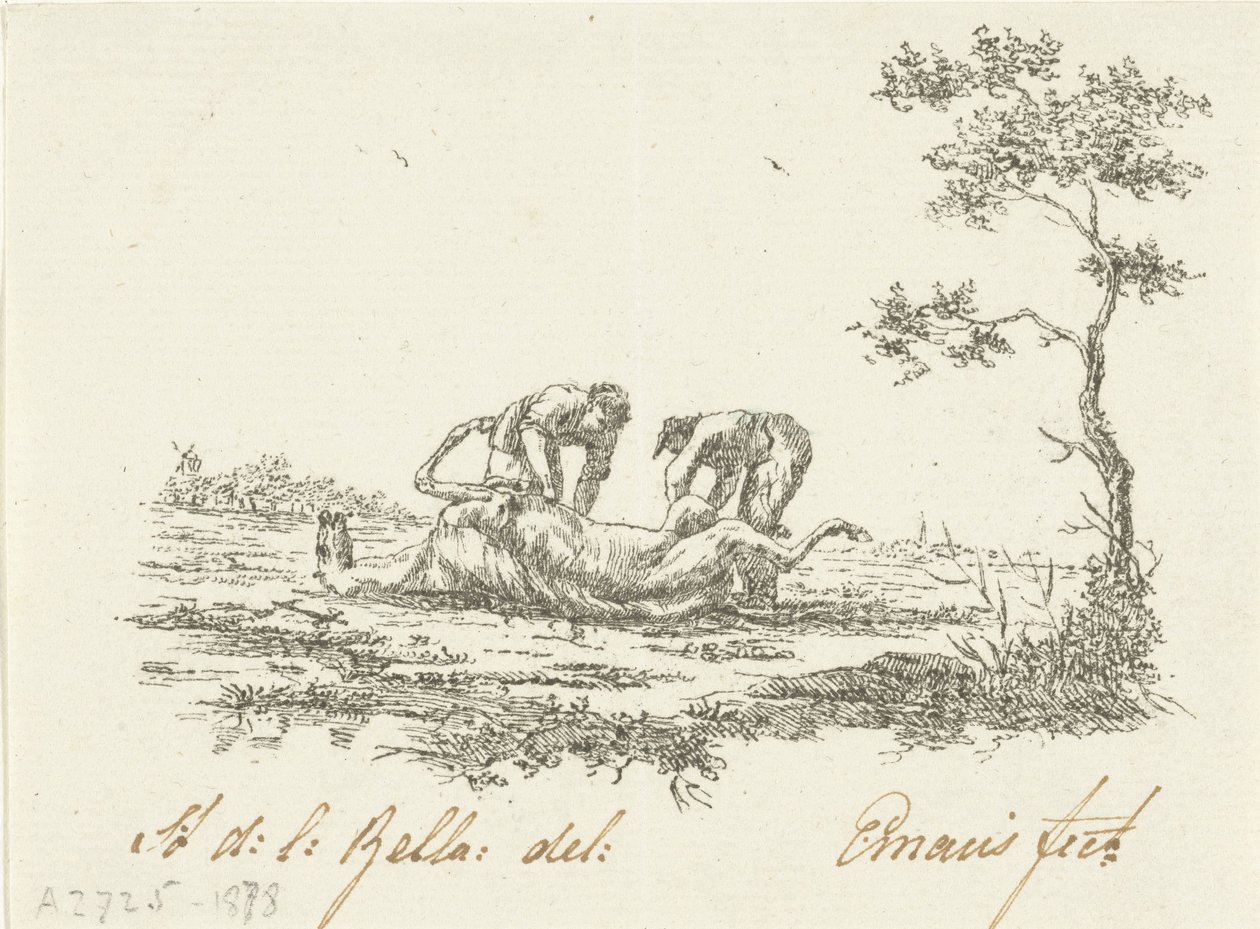 Två hästskinnare skinnarna av Gerardus Emaus de Micault (signed by artist)