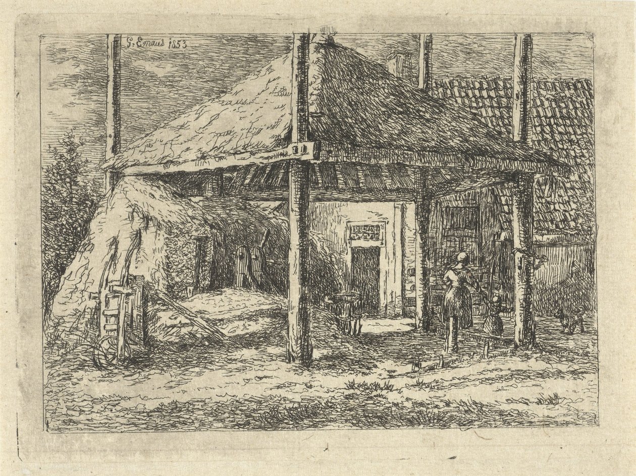 Höstack Taket på en höstack i Pernis av Gerardus Emaus de Micault