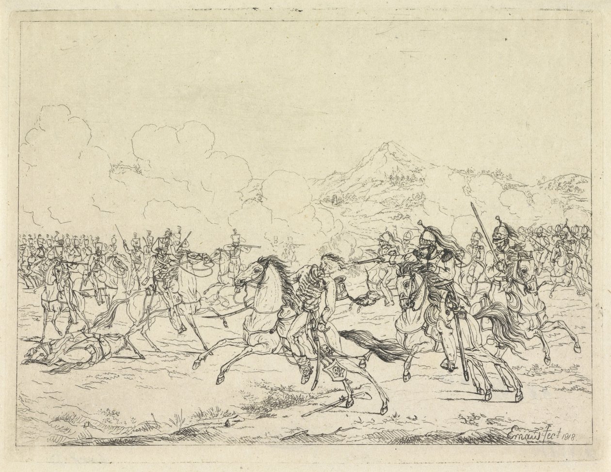 Fredrik William av Brunswijk död 1815 av Gerardus Emaus de Micault