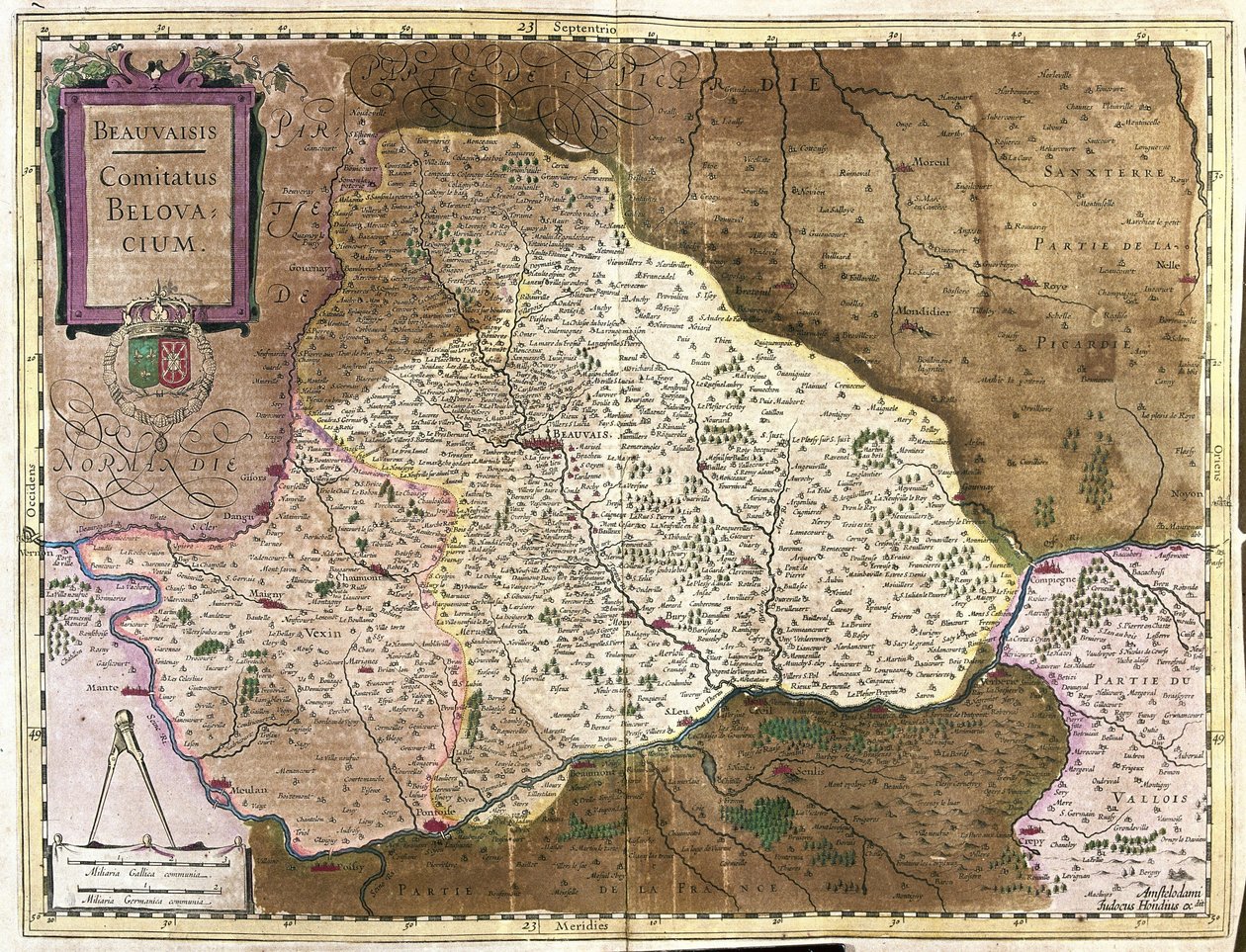 Beauvais, Frankrike (gravyr av Gerardus Mercator