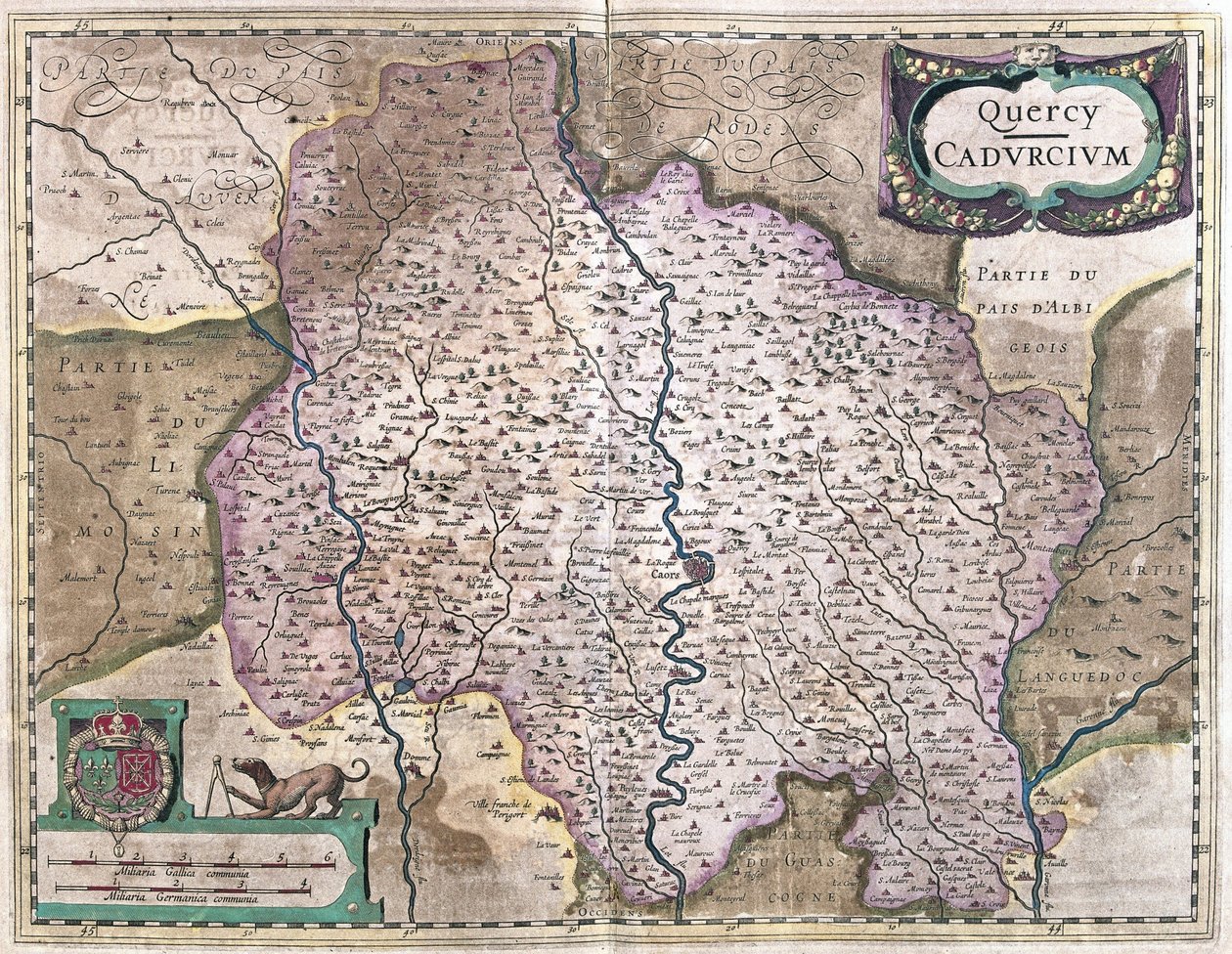 Cahors, Frankrike (gravyr av Gerardus Mercator