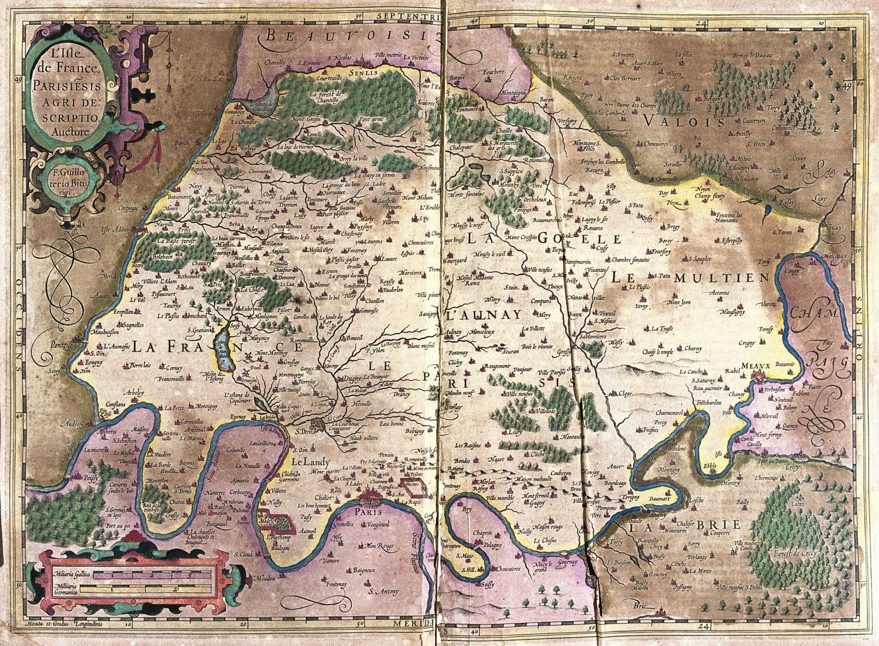 Ile-de-France, norra Frankrike av Gerardus Mercator