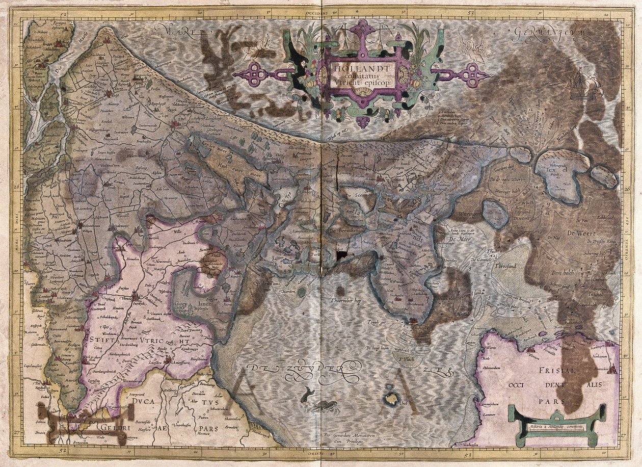 Nederländerna (gravyr av Gerardus Mercator