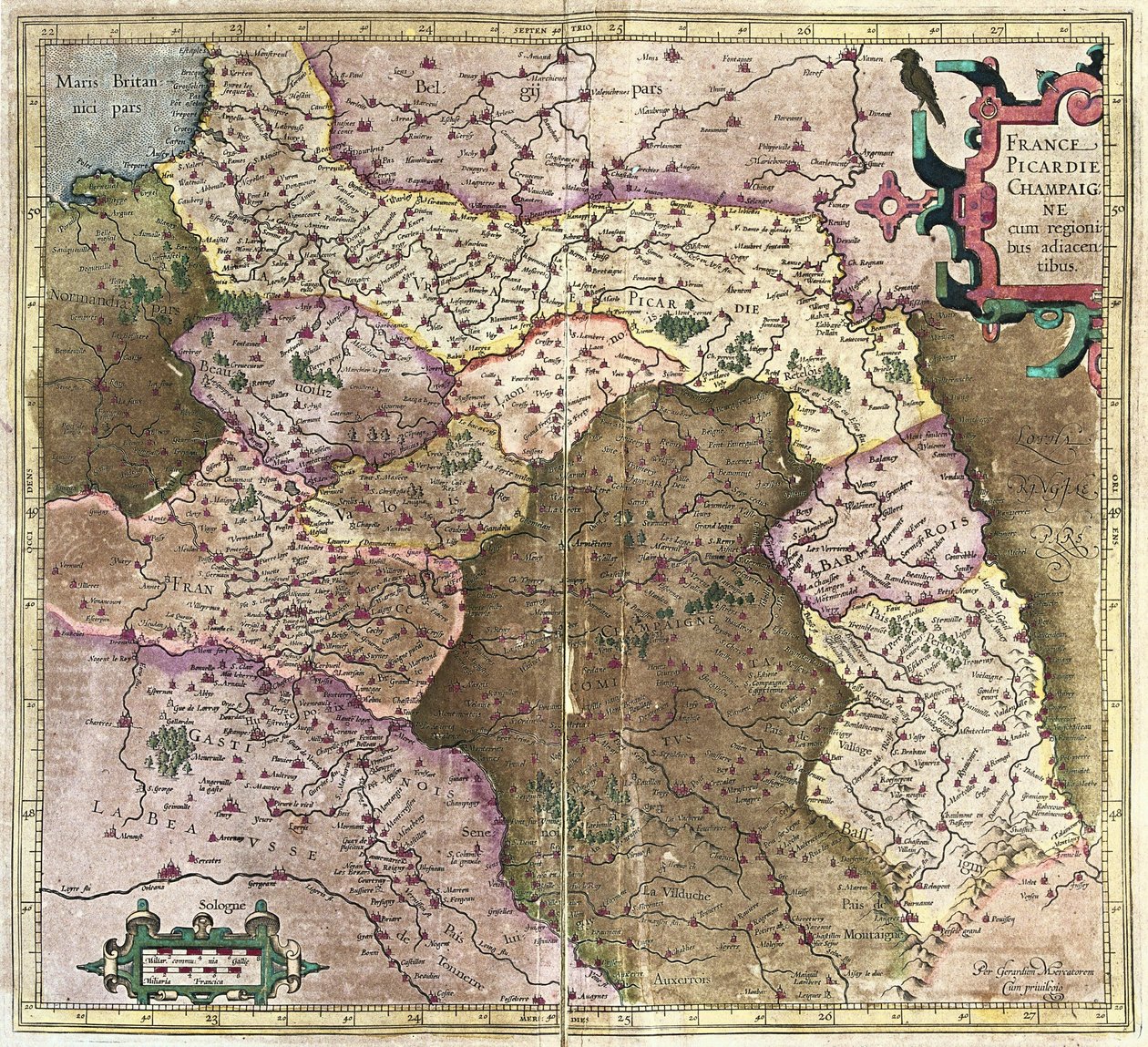 Picardie, Champagne, Frankrike av Gerardus Mercator