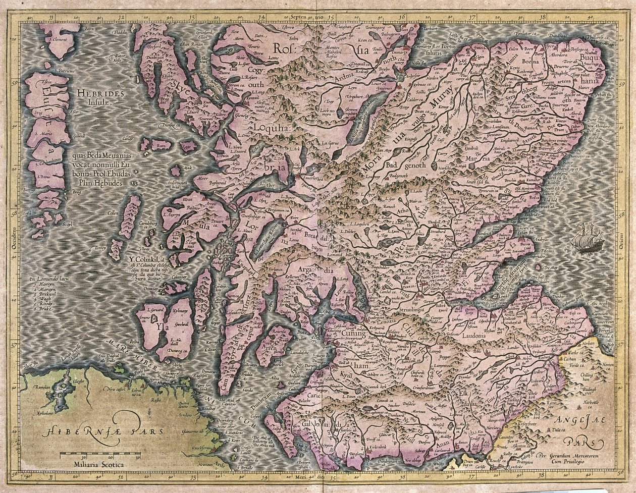 Skottland, Storbritannien av Gerardus Mercator