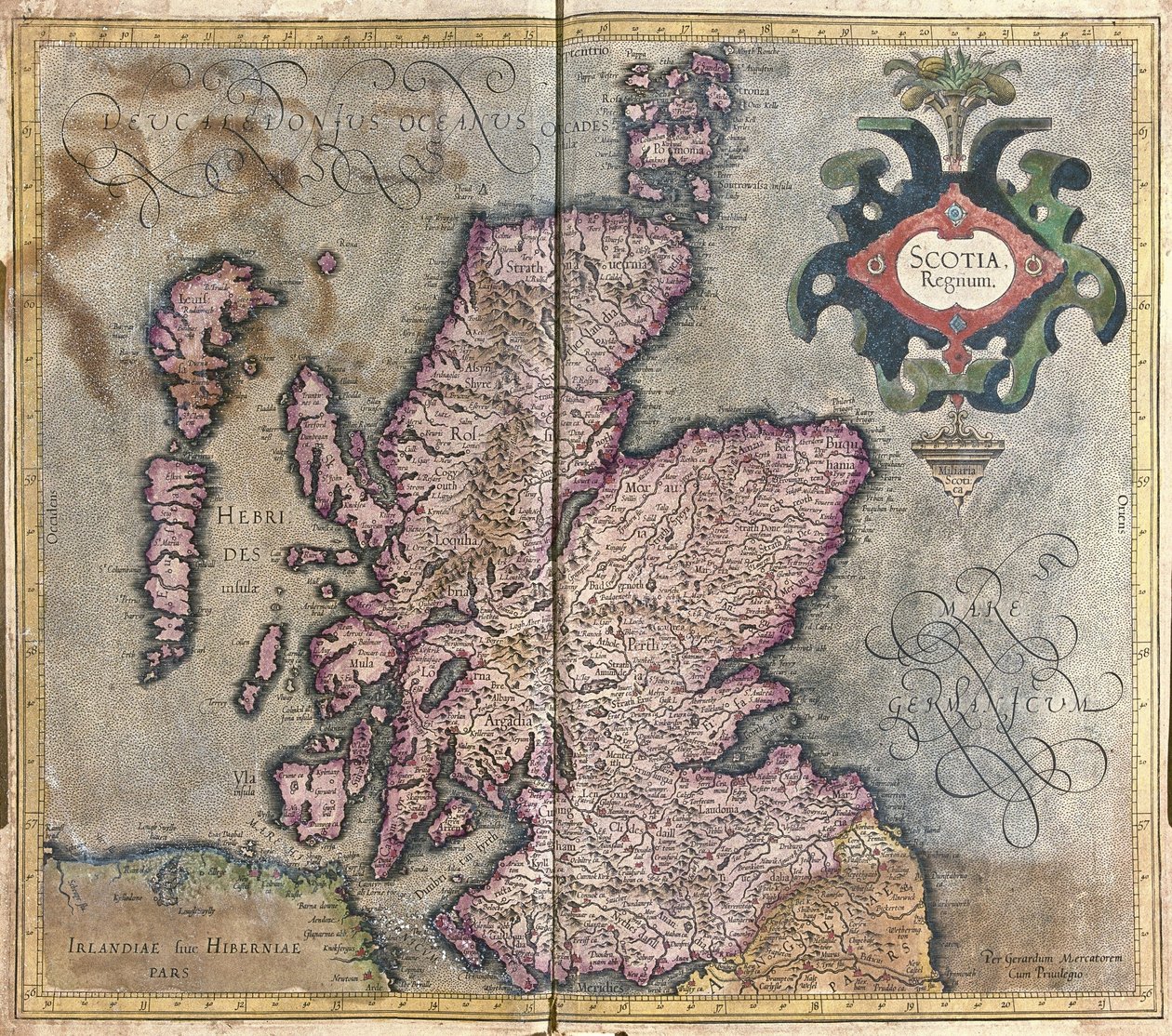 Skottland, Storbritannien av Gerardus Mercator