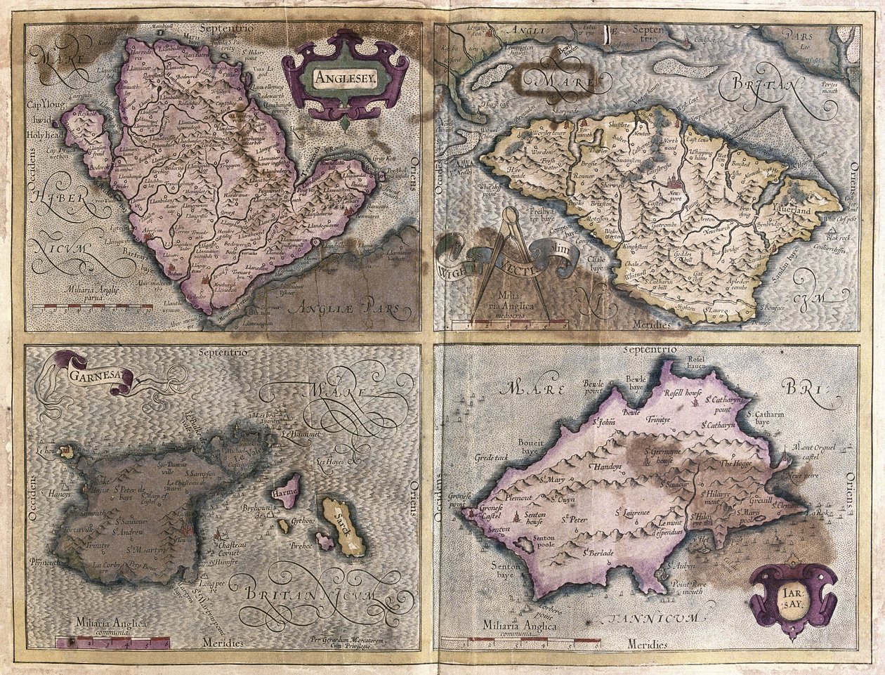 Brittiska öarna (gravyr av Gerardus Mercator