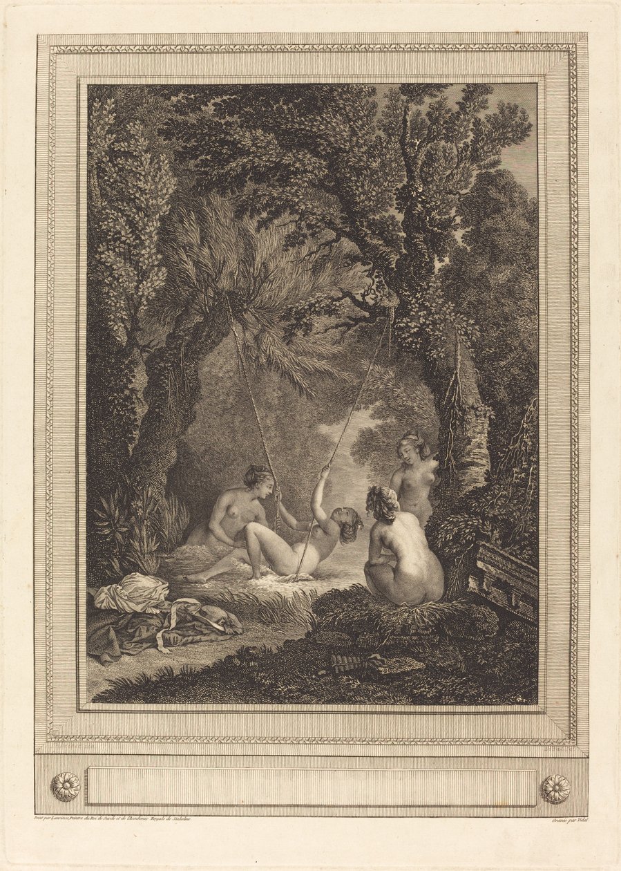 Den mystiska gungan av Geraud Vidal after Nicolas Lavreince