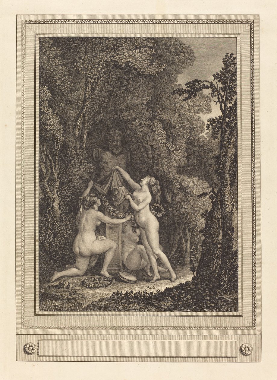 De samvetsgranna nymferna av Geraud Vidal after Nicolas Lavreince