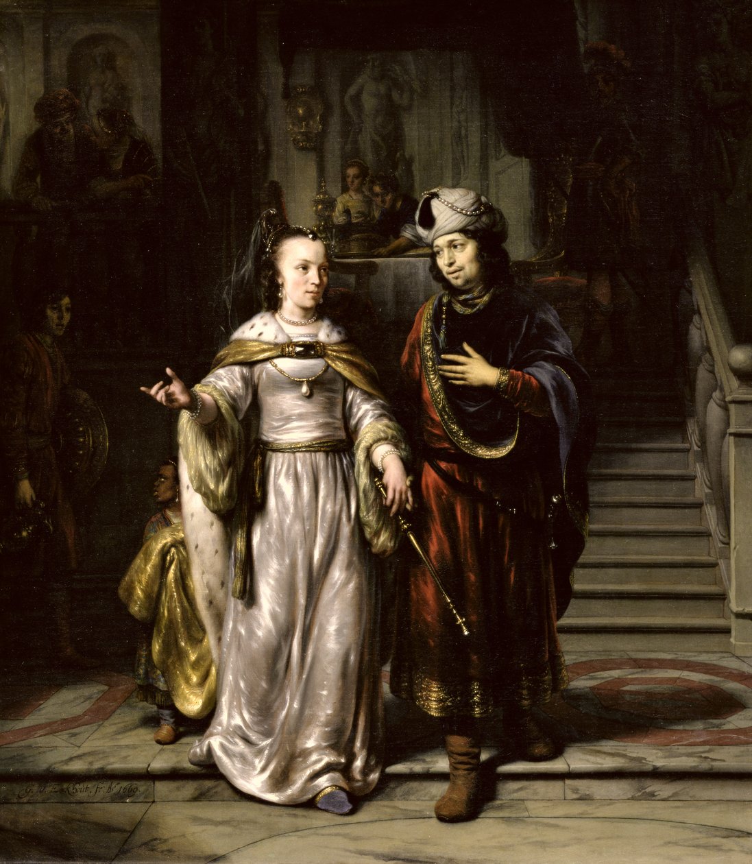 Antonius och Kleopatra, 1669 av Gerbrand van den Eeckhout