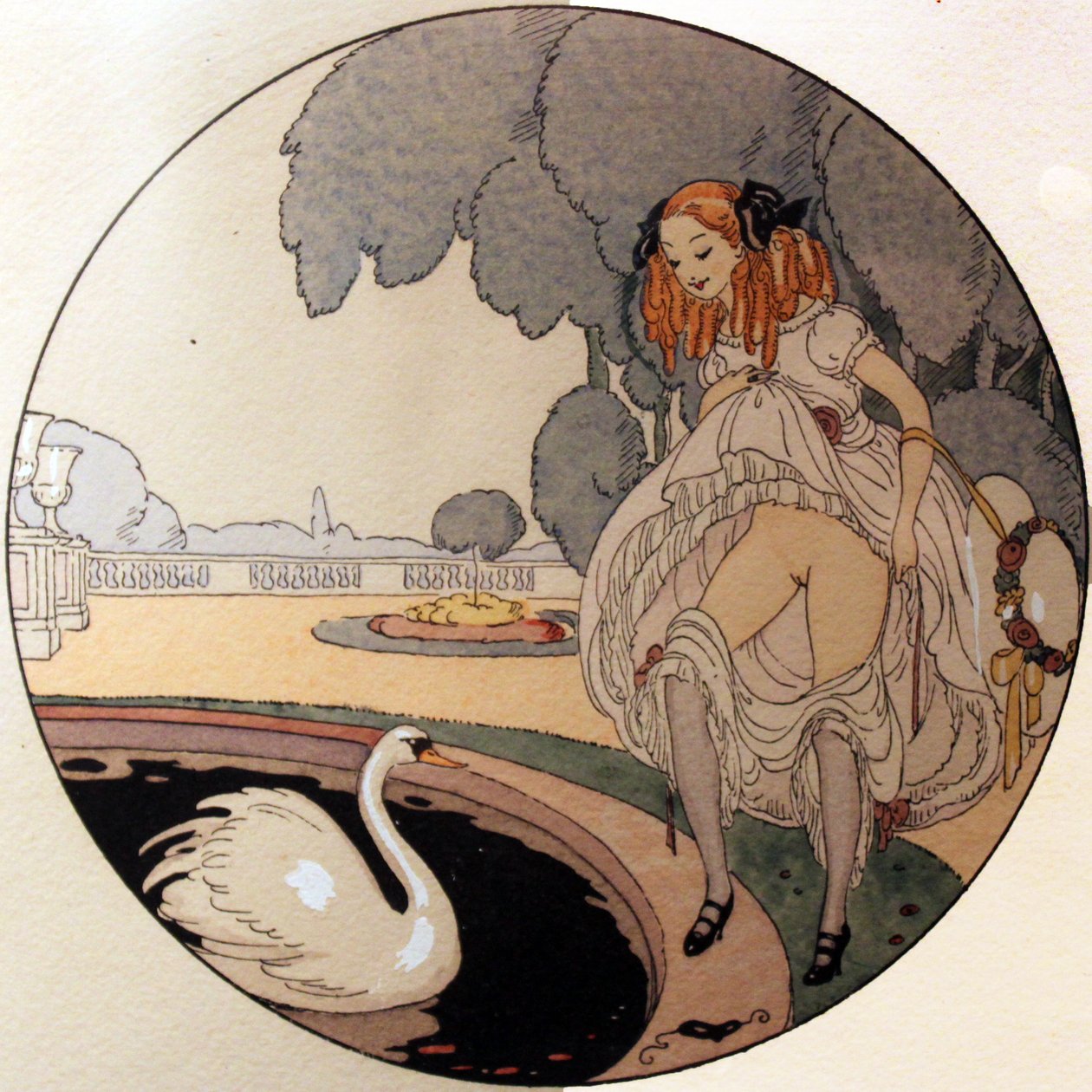  Serie von Aquarellen, die 1925 unter dem Titel Les Delassements d´Eros in Erotopolis Paris erschienen av Gerda Marie Frederike Wegener