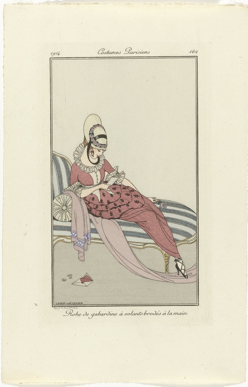 Journal des Dames et des Modes, Costumes Parisiens, 1914, nr 162: Gabardin (...) av Gerda Wegener