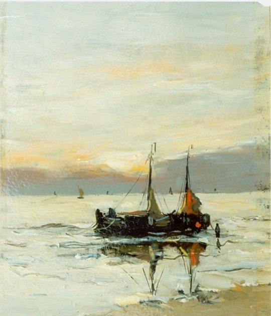 Bomschuiten op het strand av Gerhard Morgenstjerne Munthe