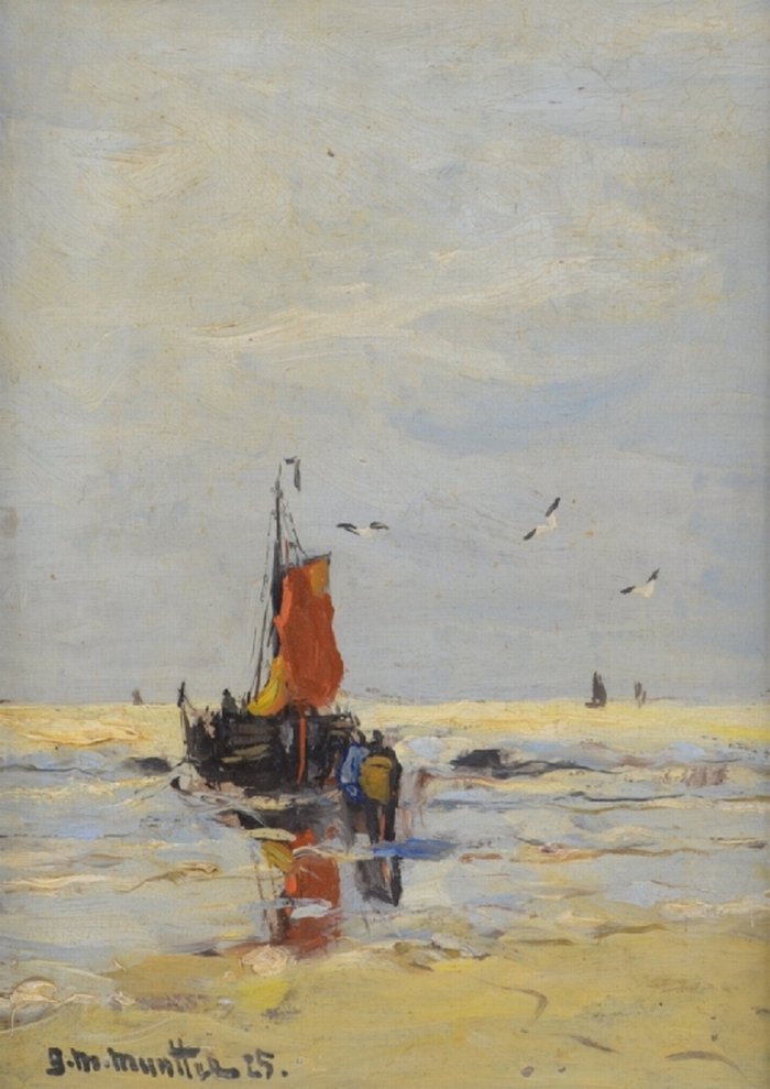 Botter op het strand av Gerhard Morgenstjerne Munthe
