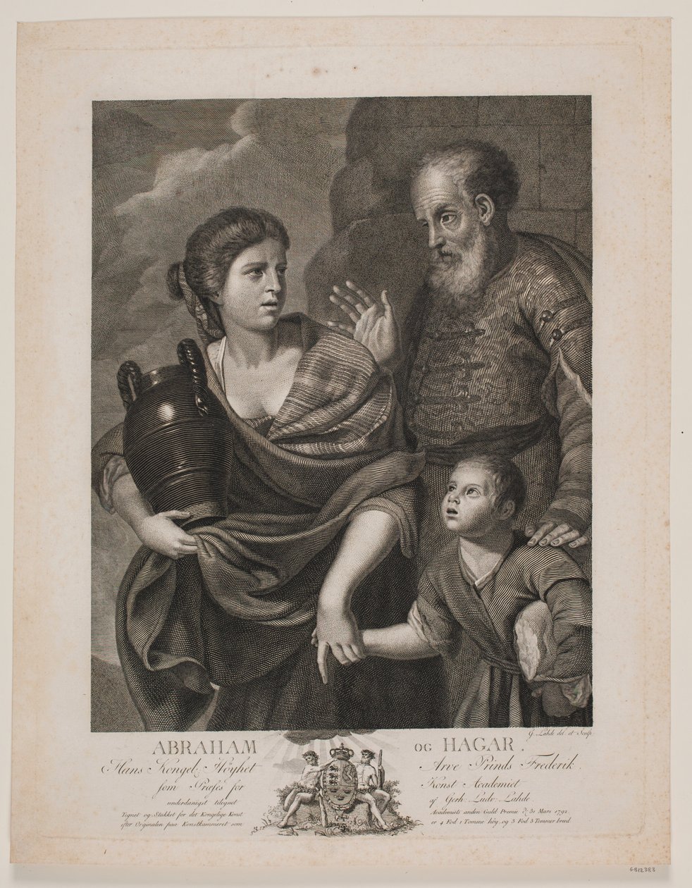Abraham och Hagar av Gerhard Ludvig Lahde