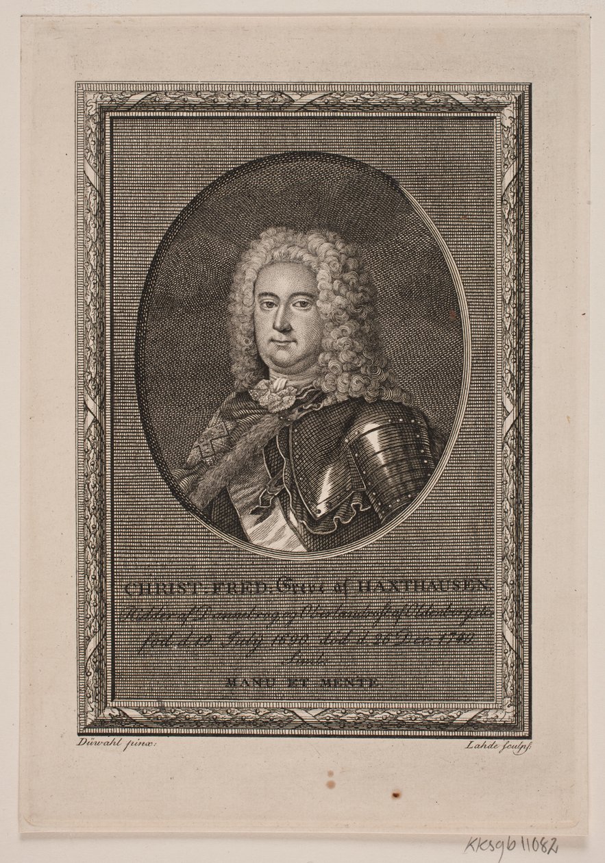 Danska: Christian Frederik Greve av Haxthausen av Gerhard Ludvig Lahde