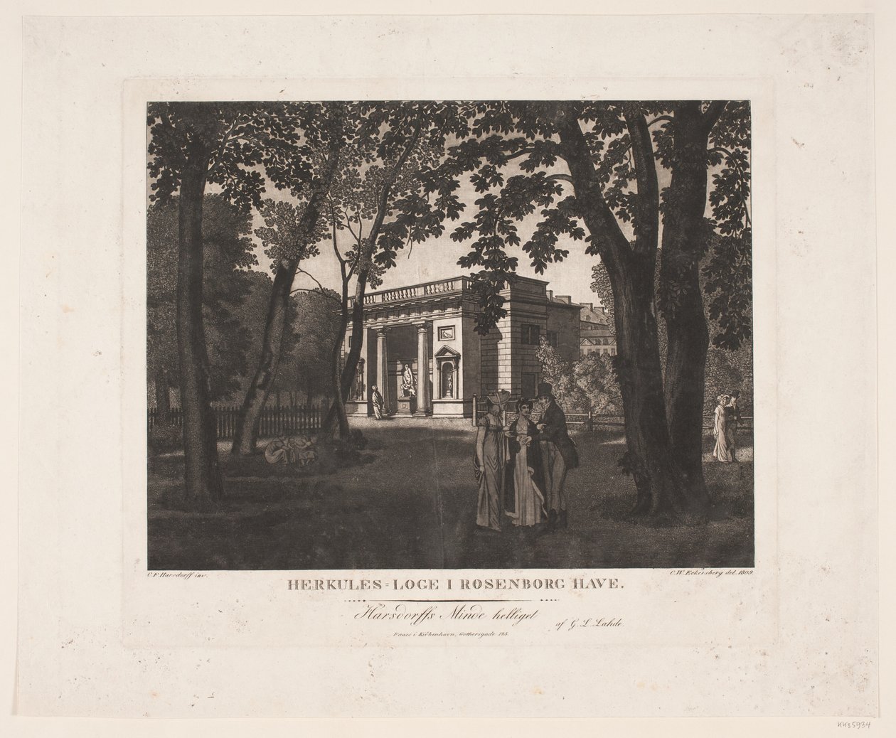 Herkules loge i Rosenborgs trädgård av Gerhard Ludvig Lahde
