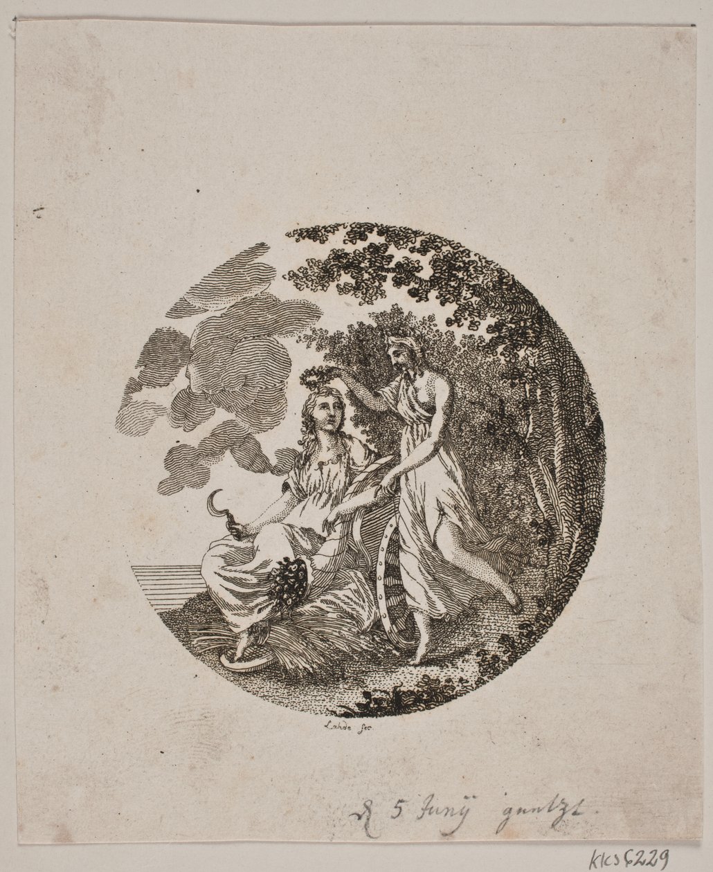 Titelvinjetten för Flora of Denmark and Holstein av Gerhard Ludvig Lahde