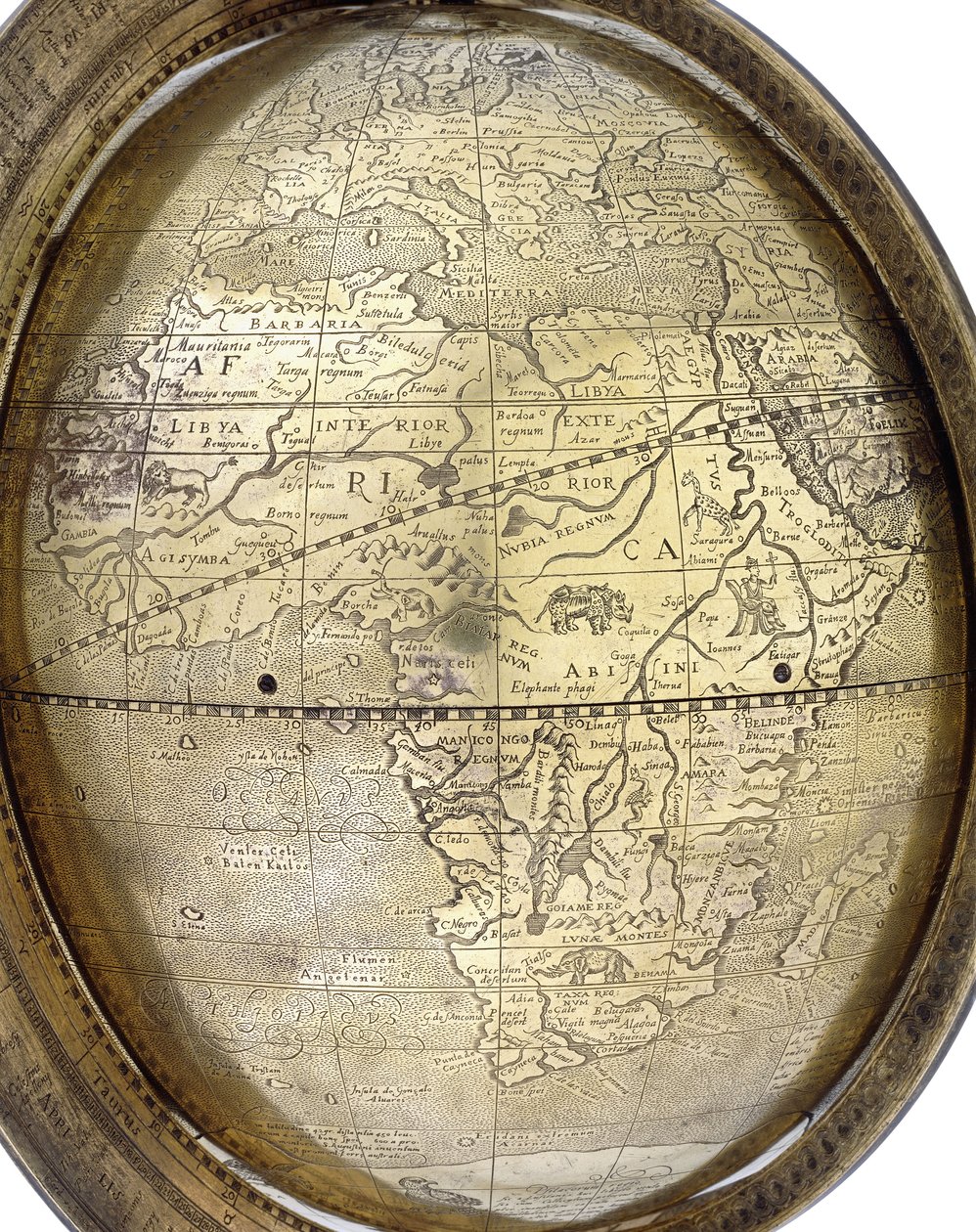 Globen, 1579 av Gerhard Mercator of Duisburg