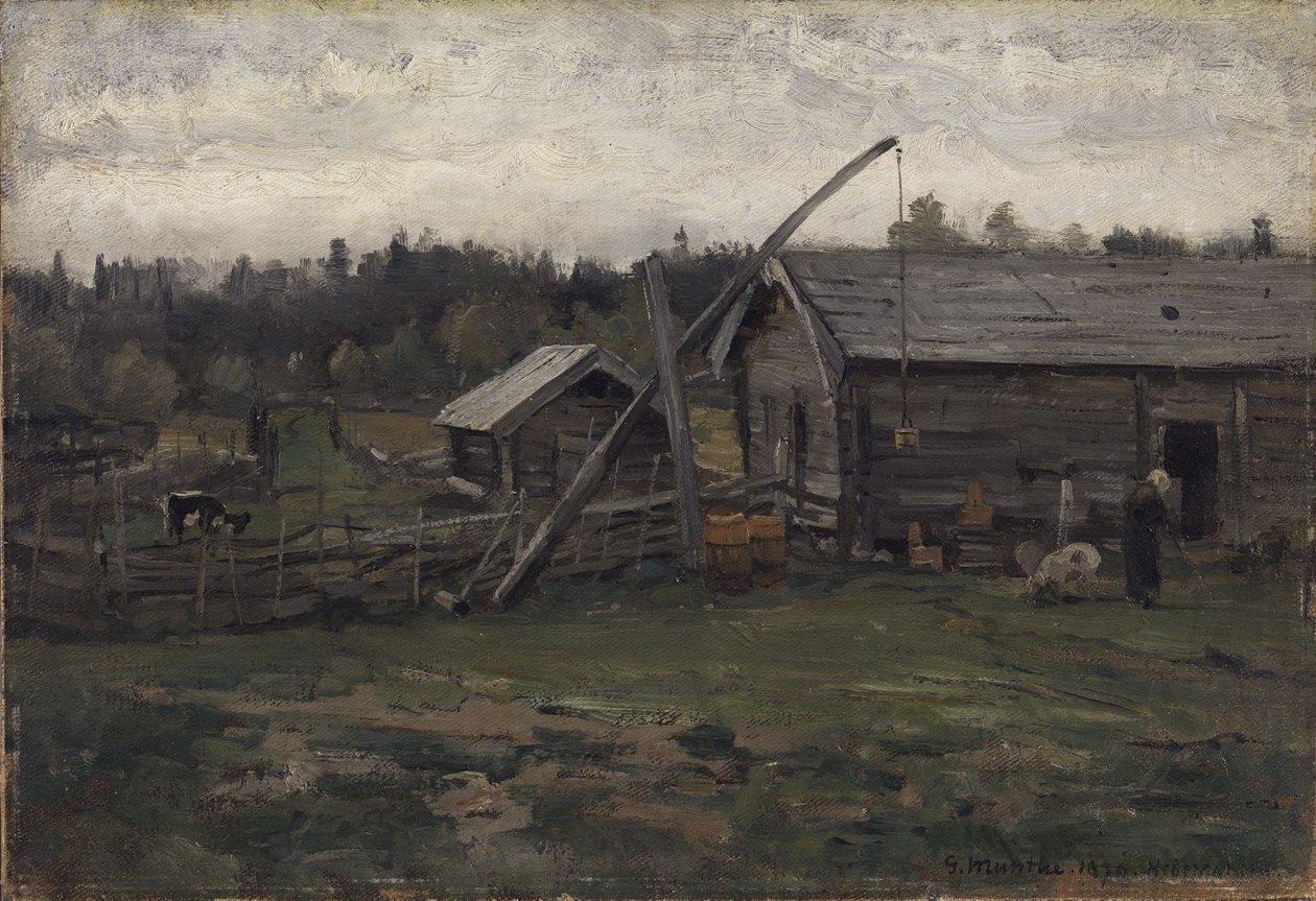 Gammal ladugård, Hedmark av Gerhard Munthe