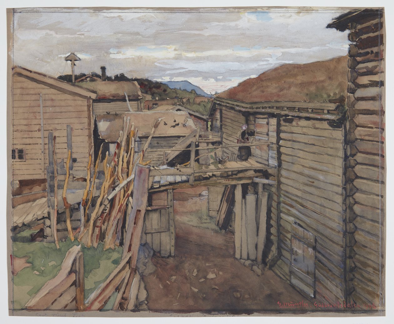 Gudbrands dal, Gamla hus av Gerhard Munthe