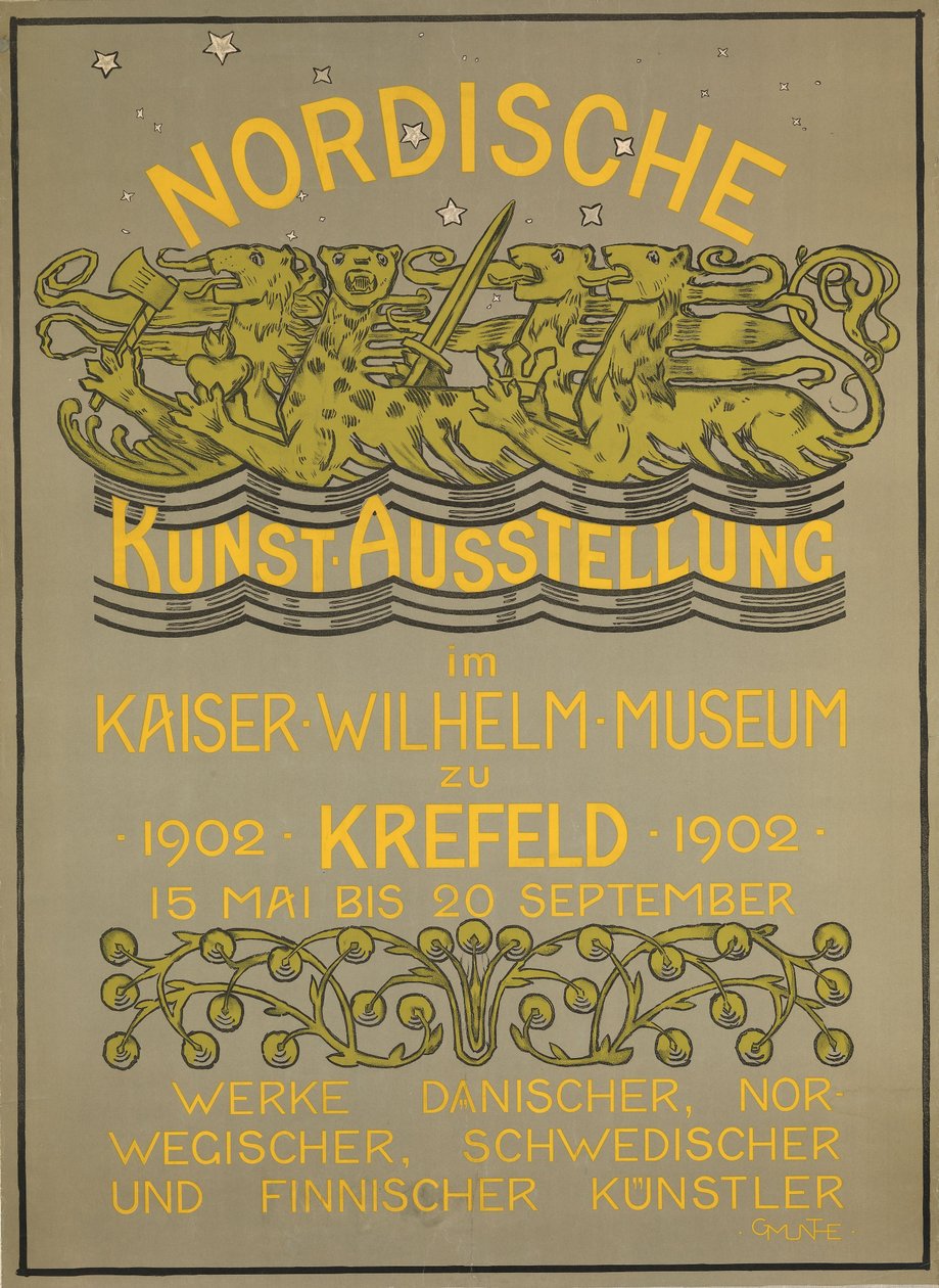 Nordische Kunstausstellung im Kaiser Wilhelm Museum 1902 av Gerhard Munthe