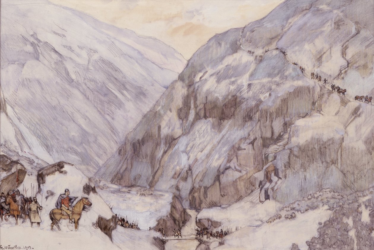Kung Sverre vid Vårstien (Drivdalen) av Gerhard Peter Frantz Vilhelm Munthe