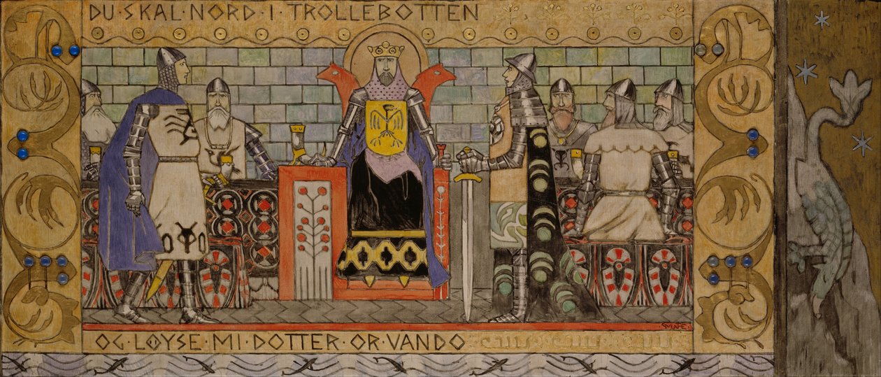 Åsmund i Kings Hall av Gerhard Peter Frantz Vilhelm Munthe