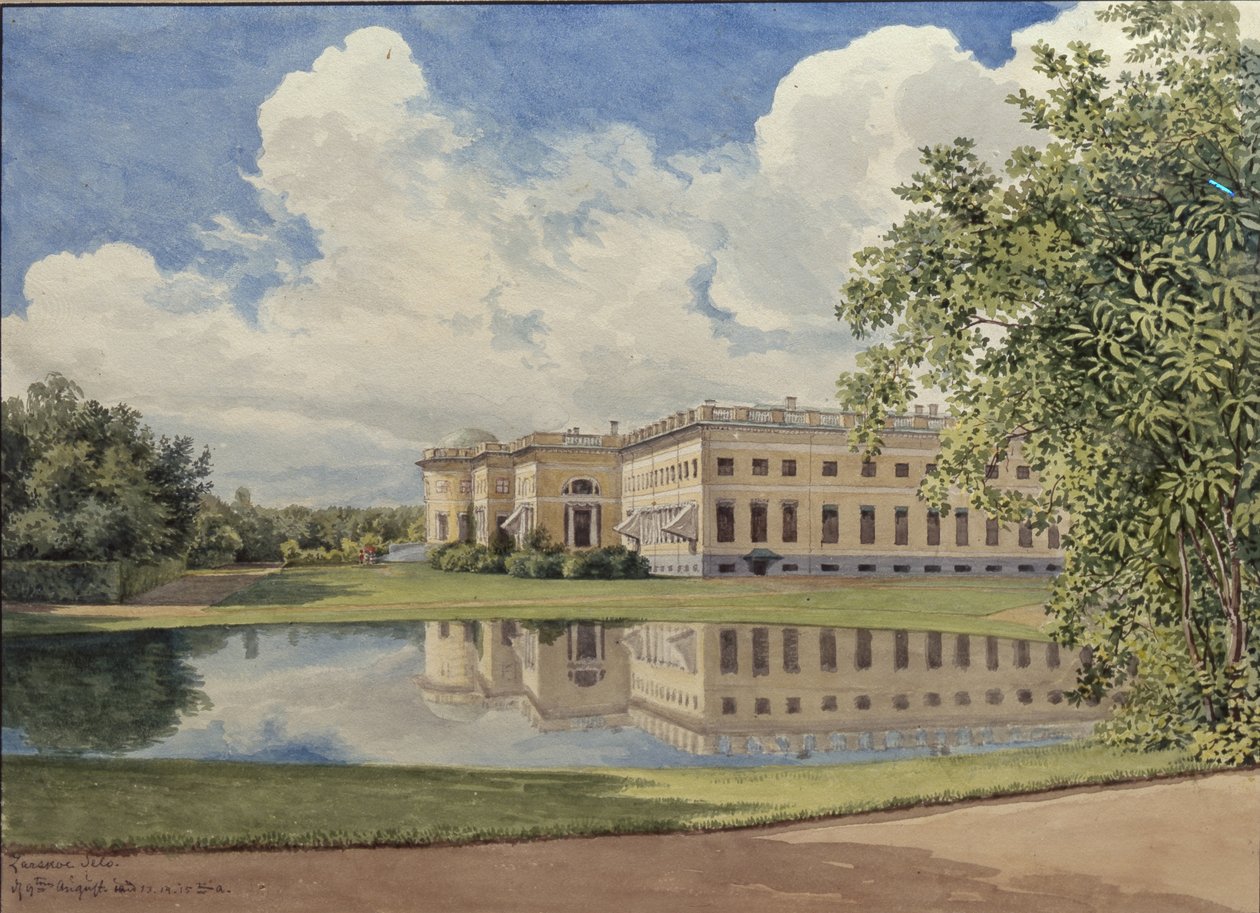 Alexanderpalatset i Tsarskoye Selo, 1831 av Gerhard Wilhelm Reutern von