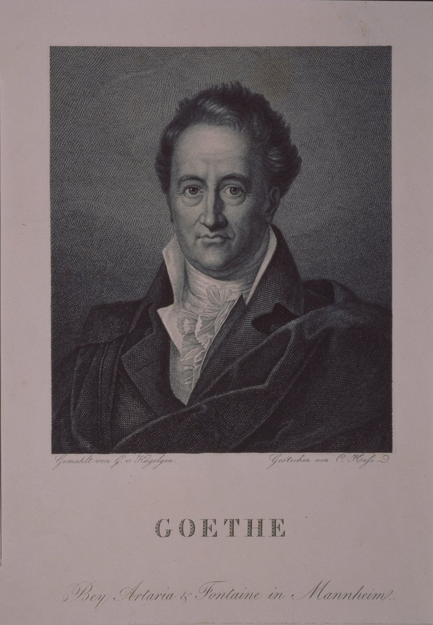 Porträtt av författaren Johann Wolfgang von Goethe 1749-1832 av Gerhard von Kügelgen