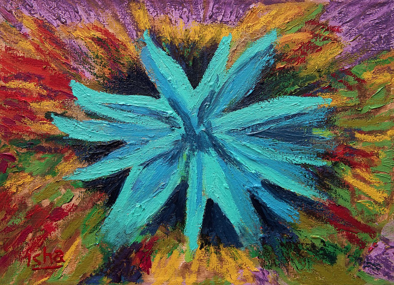 Blue Agave, 20018 (olja på duk) av Gerhardt Isringhaus