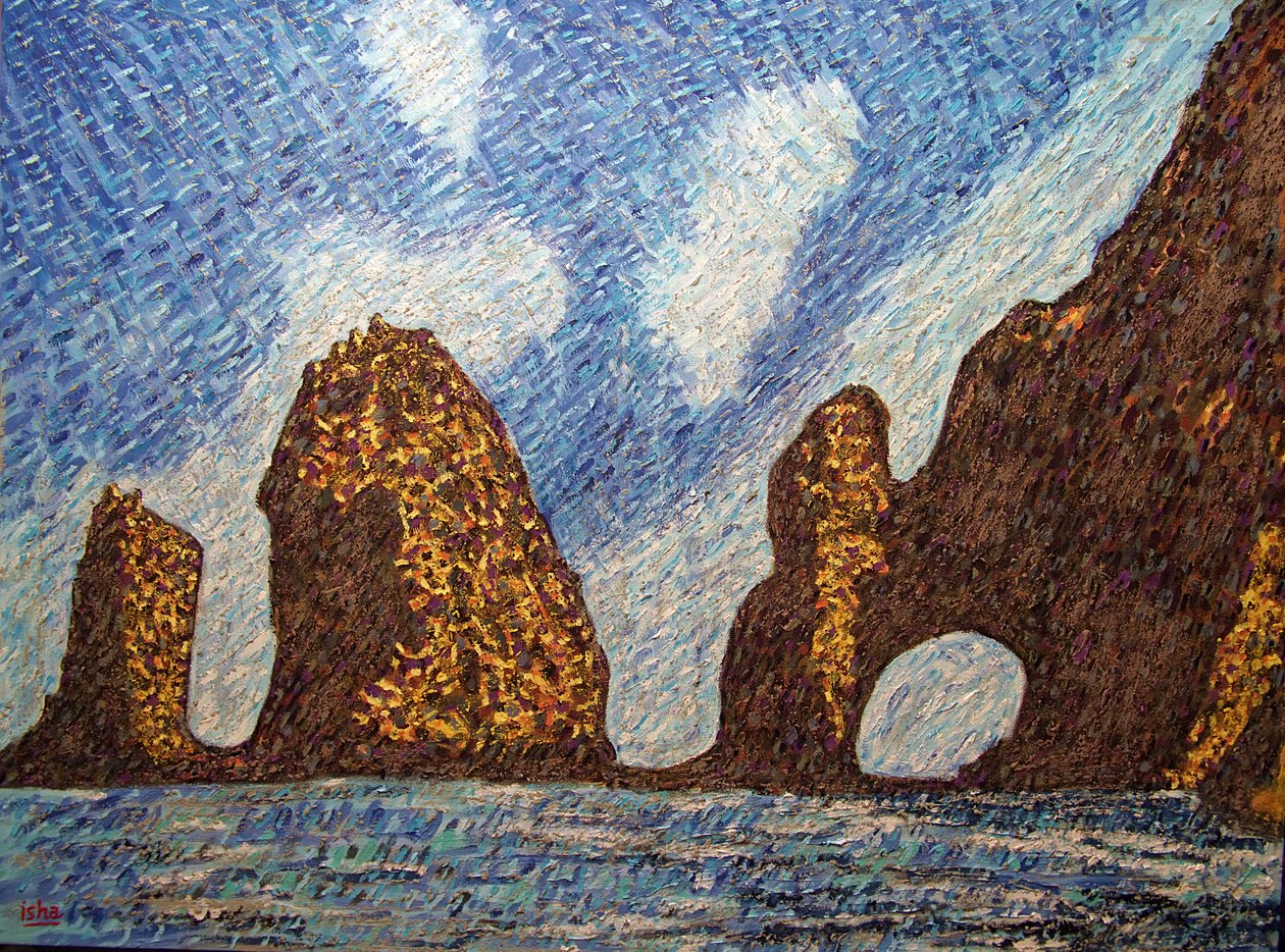Cabo Arch, 2018 (olja på duk) av Gerhardt Isringhaus