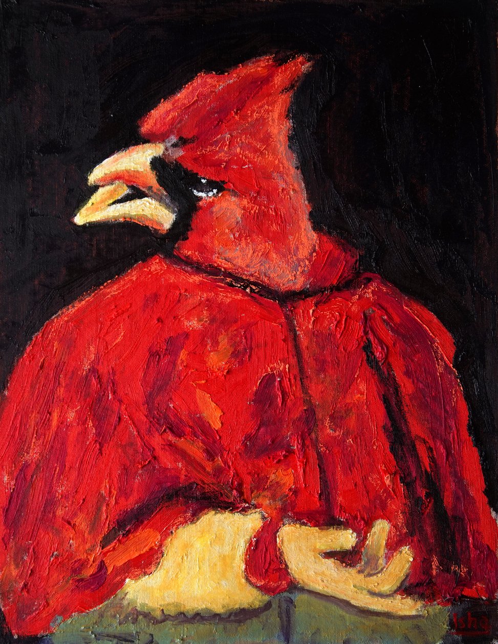 El Cardinal, 2020 (olja på duk) av Gerhardt Isringhaus