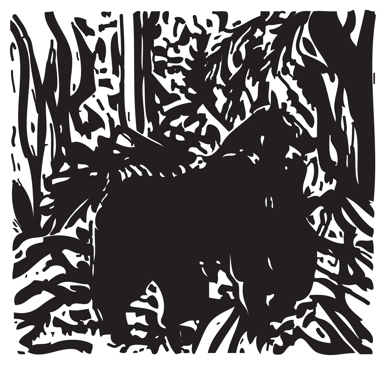 Gorilla in Jungle av Gerhardt Isringhaus