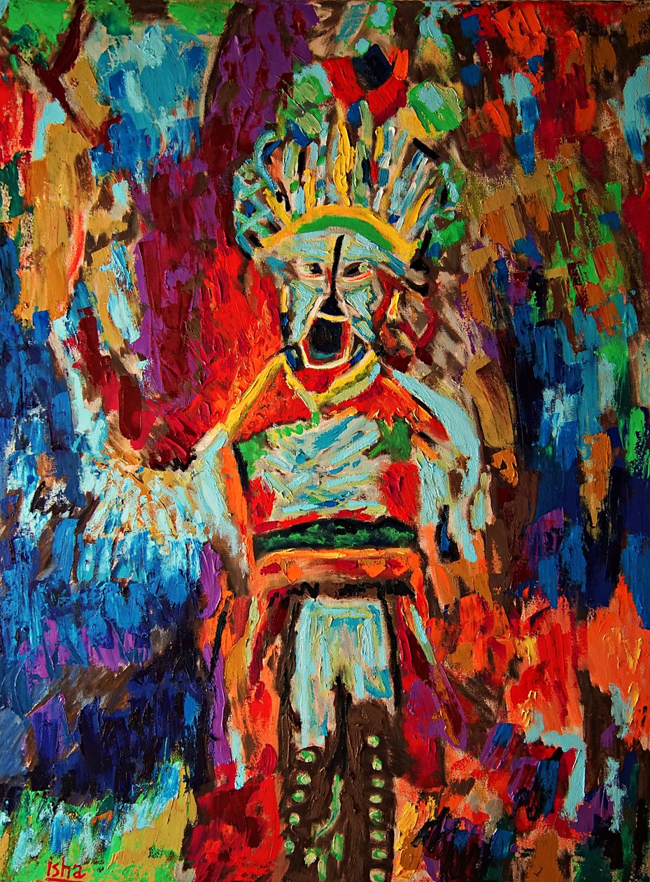 Inca Shaman, 2019 (olja på duk) av Gerhardt Isringhaus